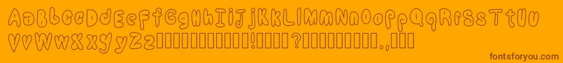 CoolBalloons Font – Brown Fonts on Orange Background