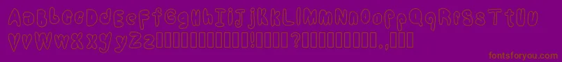 CoolBalloons Font – Brown Fonts on Purple Background