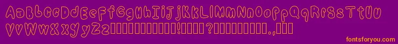 CoolBalloons Font – Orange Fonts on Purple Background