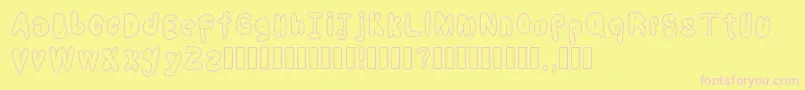 CoolBalloons Font – Pink Fonts on Yellow Background