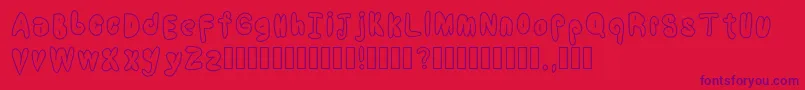 CoolBalloons Font – Purple Fonts on Red Background