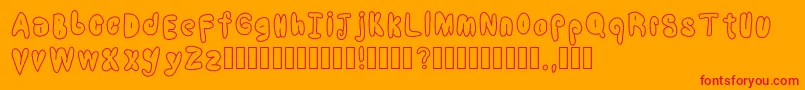 CoolBalloons Font – Red Fonts on Orange Background