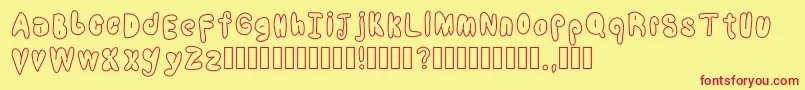 CoolBalloons Font – Red Fonts on Yellow Background