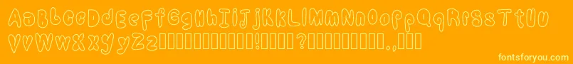 CoolBalloons Font – Yellow Fonts on Orange Background