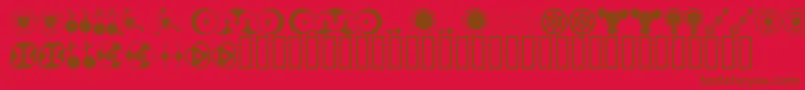CropВ©bats Font – Brown Fonts on Red Background