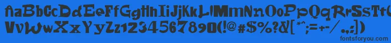 Fontsale-Schriftart – Schwarze Schriften auf blauem Hintergrund