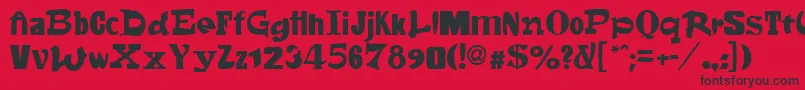 Fontsale Font – Black Fonts on Red Background