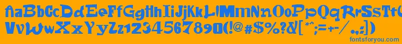 Fontsale-fontti – siniset fontit oranssilla taustalla
