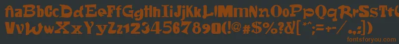 Fontsale-Schriftart – Braune Schriften auf schwarzem Hintergrund