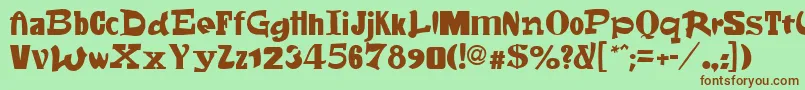 Fontsale Font – Brown Fonts on Green Background