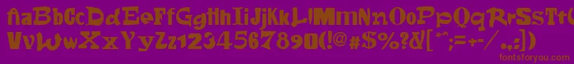 Weitere Informationen zur Fontsale-Schriftart Fontsale-Schriftart – Braune Schriften auf violettem Hintergrund