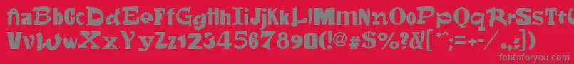 Police Fontsale – polices grises sur fond rouge