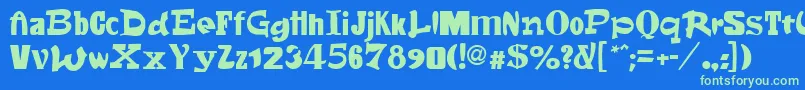 Шрифт Fontsale – зелёные шрифты на синем фоне