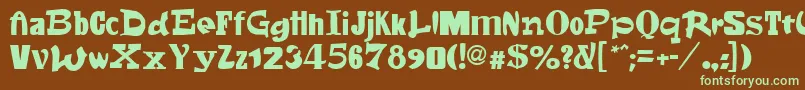 Fontsale Font – Green Fonts on Brown Background