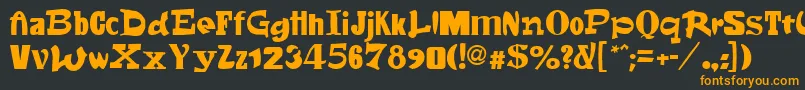 Fontsale-Schriftart – Orangefarbene Schriften auf schwarzem Hintergrund