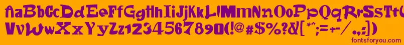 Fontsale Font – Purple Fonts on Orange Background