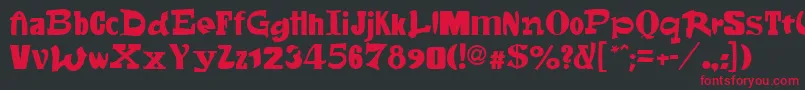 Шрифт Fontsale – красные шрифты на чёрном фоне