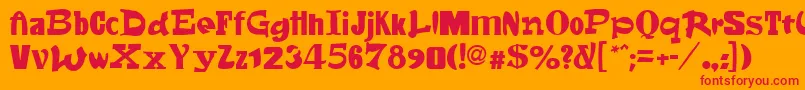 Fontsale Font – Red Fonts on Orange Background
