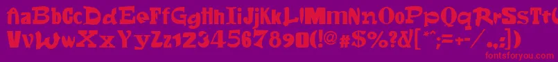 Fontsale Font – Red Fonts on Purple Background