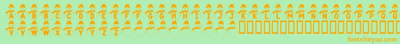 More about KrSnowman Font KrSnowman Font – Orange Fonts on Green Background
