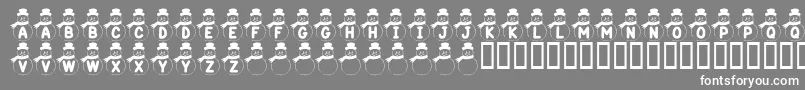 KrSnowman Font – White Fonts on Gray Background