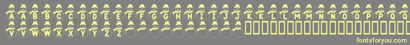 More about KrSnowman Font KrSnowman Font – Yellow Fonts on Gray Background