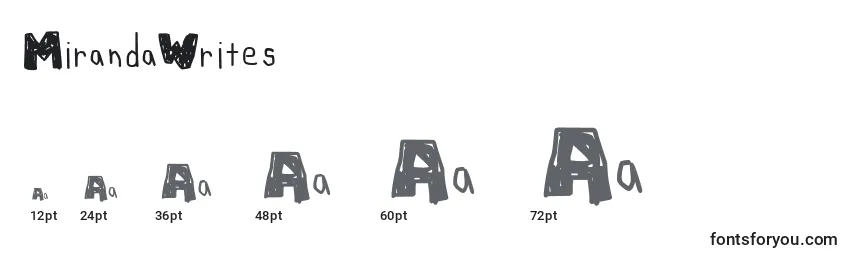 MirandaWrites Font Sizes
