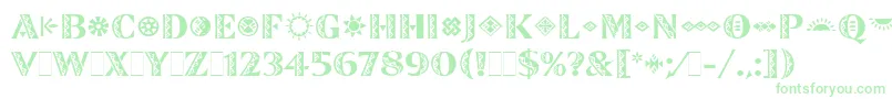 ZinjaroLetPlain.1.0 Font – Green Fonts on White Background