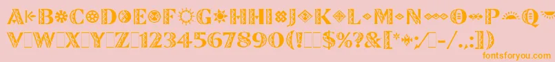 ZinjaroLetPlain.1.0 Font – Orange Fonts on Pink Background