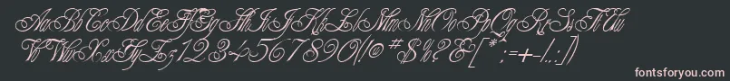 EngagedNormal Font – Pink Fonts on Black Background