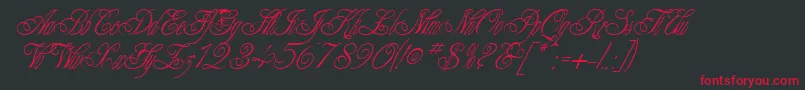 EngagedNormal Font – Red Fonts on Black Background
