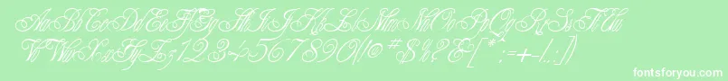 EngagedNormal Font – White Fonts on Green Background