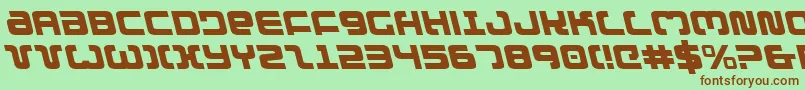 ExedoreLeftalic Font – Brown Fonts on Green Background