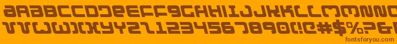 ExedoreLeftalic Font – Brown Fonts on Orange Background