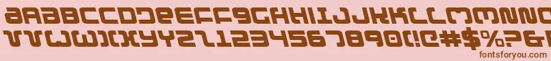 ExedoreLeftalic Font – Brown Fonts on Pink Background