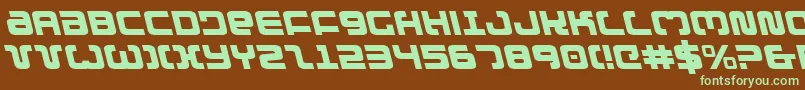 ExedoreLeftalic Font – Green Fonts on Brown Background