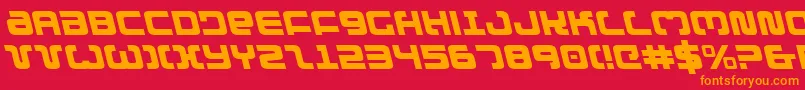 ExedoreLeftalic Font – Orange Fonts on Red Background