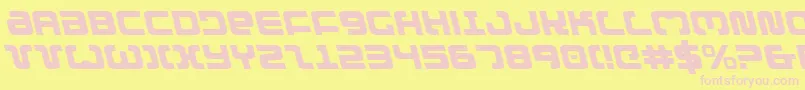 ExedoreLeftalic Font – Pink Fonts on Yellow Background