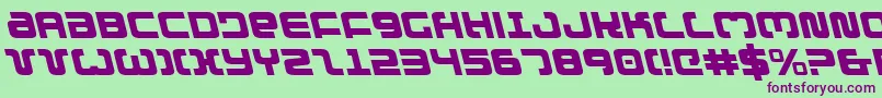 ExedoreLeftalic Font – Purple Fonts on Green Background
