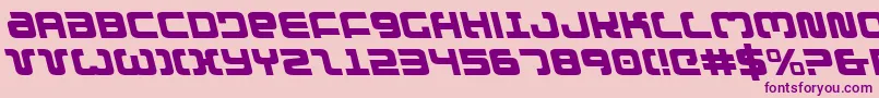 ExedoreLeftalic-Schriftart – Violette Schriften auf rosa Hintergrund