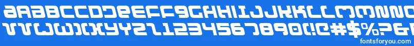 ExedoreLeftalic Font – White Fonts on Blue Background