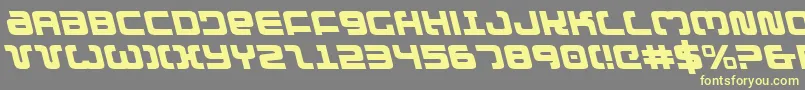 Шрифт ExedoreLeftalic – жёлтые шрифты на сером фоне