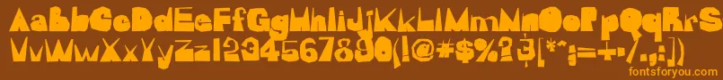 Mofo Font – Orange Fonts on Brown Background