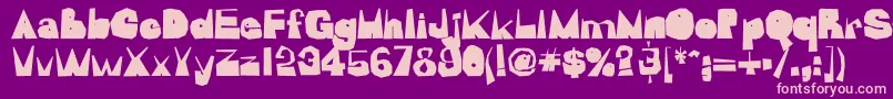 Mofo Font – Pink Fonts on Purple Background