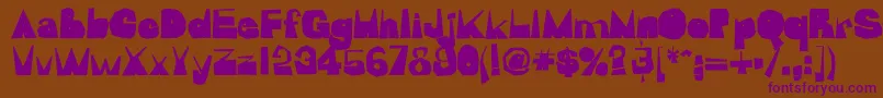 Mofo Font – Purple Fonts on Brown Background