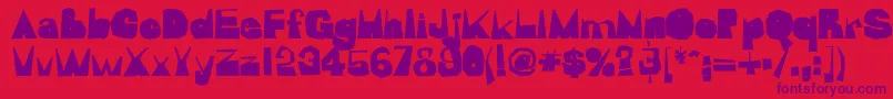 Mofo Font – Purple Fonts on Red Background