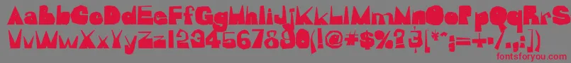 Mofo Font – Red Fonts on Gray Background