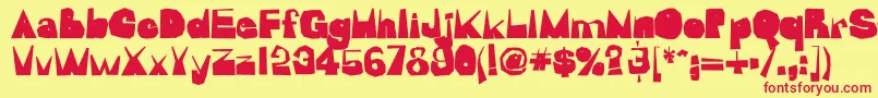 Mofo Font – Red Fonts on Yellow Background