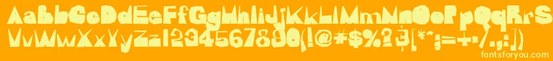 Mofo Font – Yellow Fonts on Orange Background