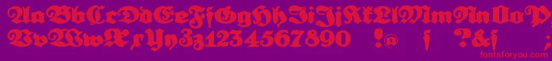 Urdeutsch Font – Red Fonts on Purple Background